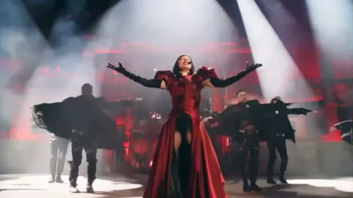 Lady Gaga performing at Coachella