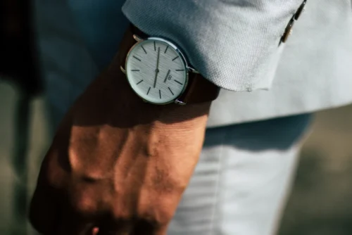Man wearing a quality watch