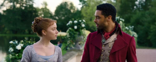 A scene from Bridgerton at Painshill Park