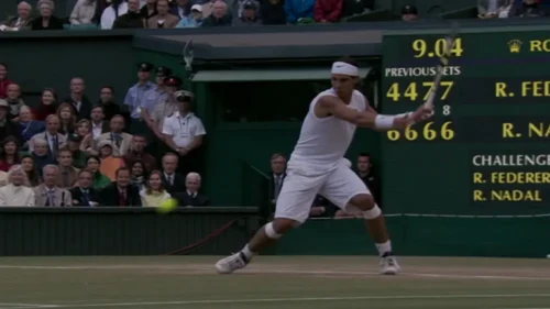 Rafa battling in a final