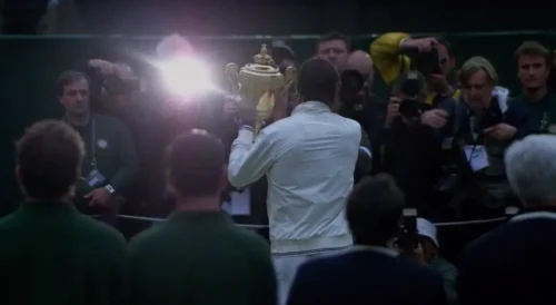 Nadal with his first Wimbledon trophy