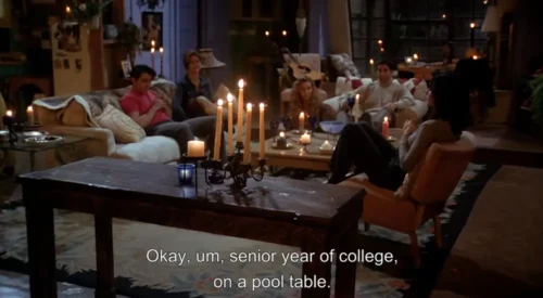 A still from "The One With the Blackout"