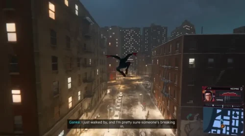 Miles zooming through the city
